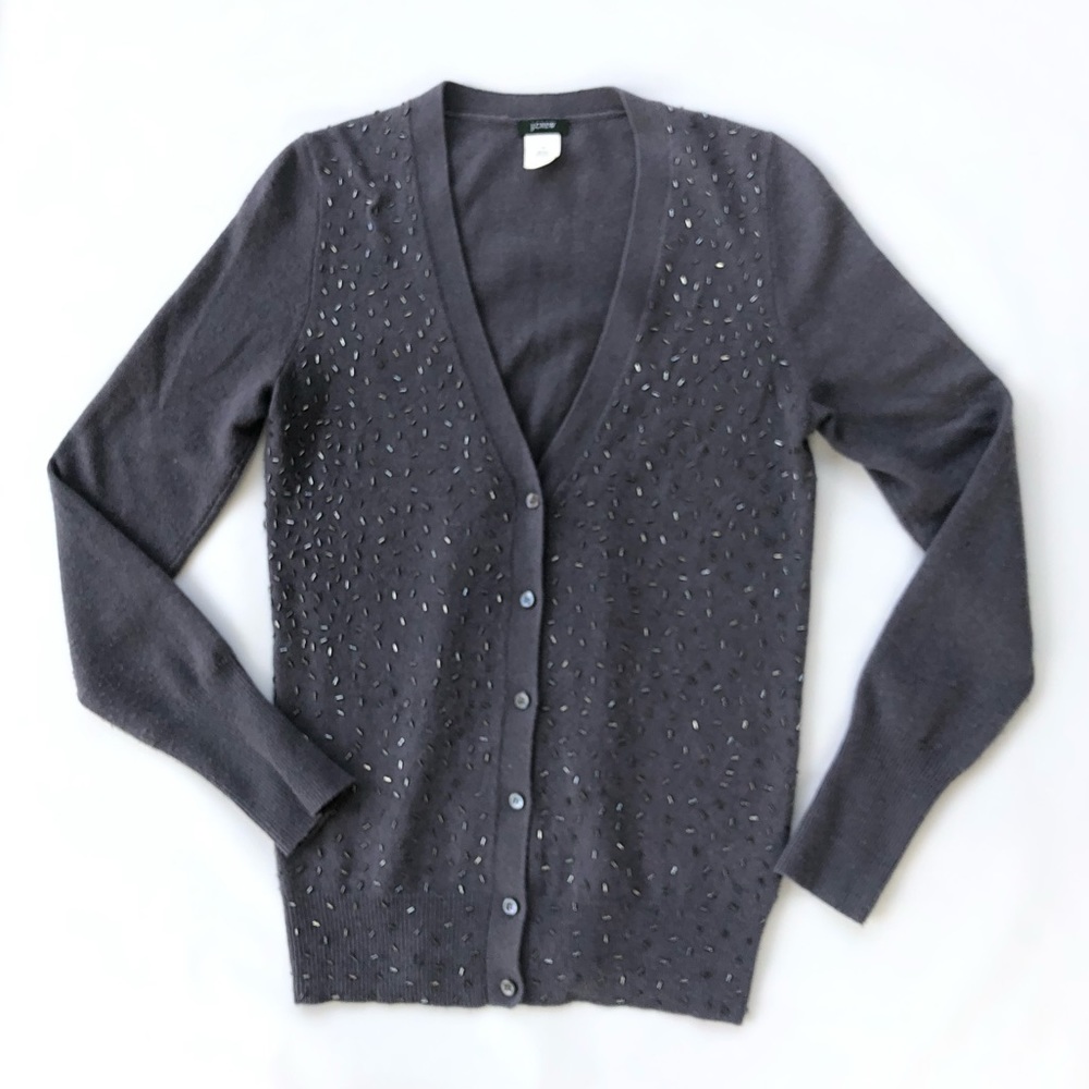 J. Crew Wool Cashmere Blend Cardigan